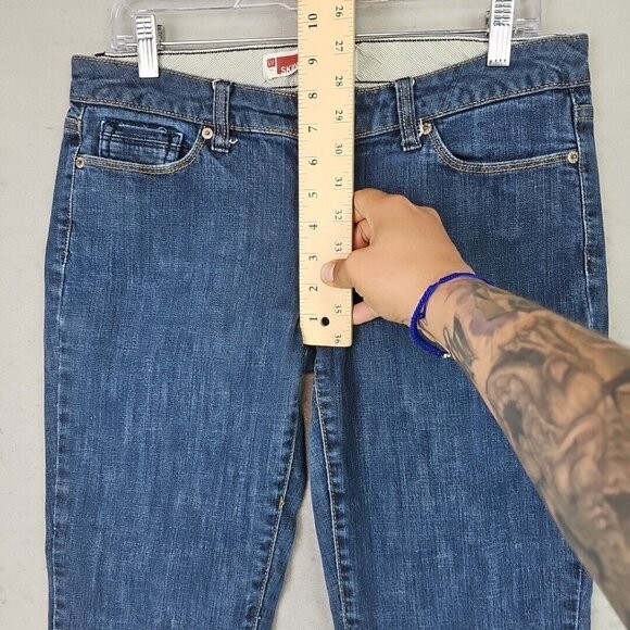 Y2K Gap Skinny Stretch Ankle Jeans Womens 10 Blue Low Rise Denim 2000s Classic - Picture 6 of 12